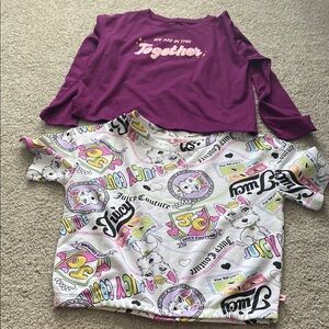 Juicy Couture Purple Long Sleeve and Graphic Tee Set